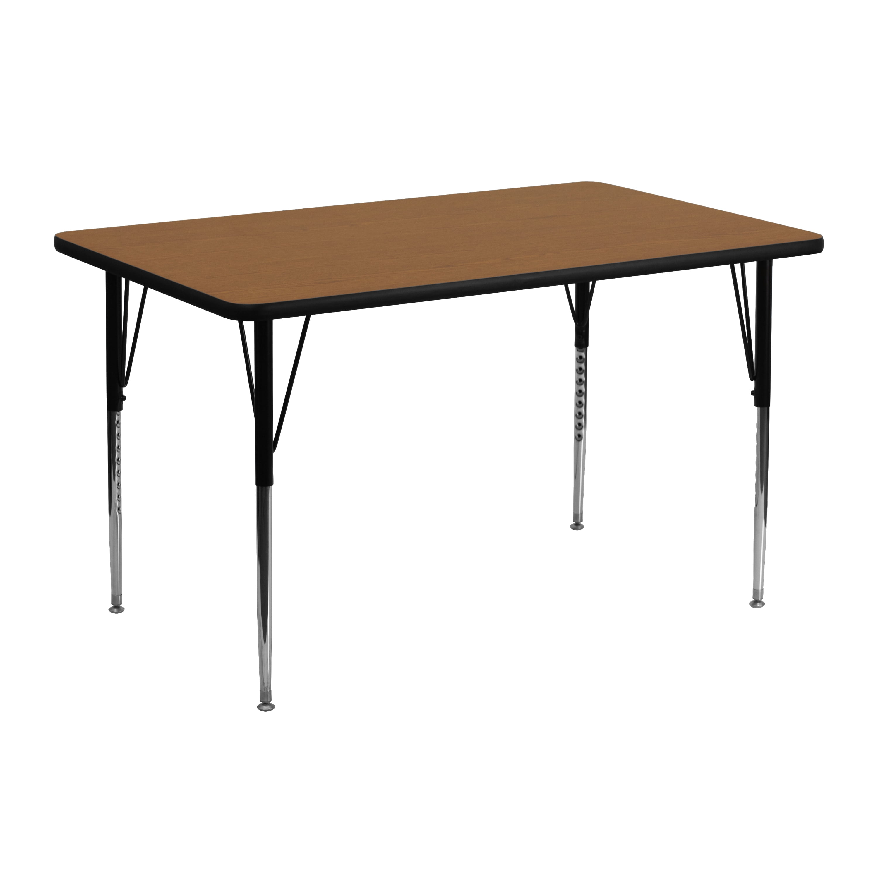 48'' Brown Laminate Rectangular Adjustable Activity Table