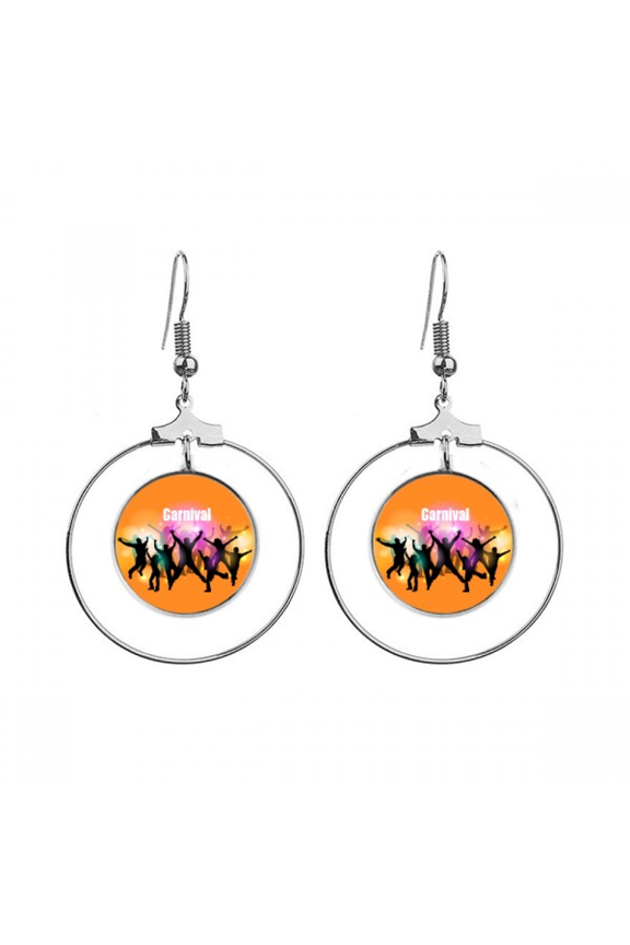 flash dance celebrate joy nimbus earrings dangle hoop jewelry drop circle