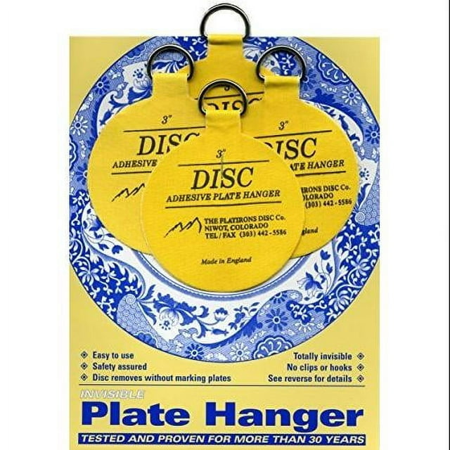 flatirons disc adhesive medium plate hanger set (43 inch hangers