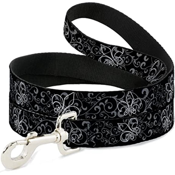 fleur de lis and scroll pattern fun animal pet dog cat leash