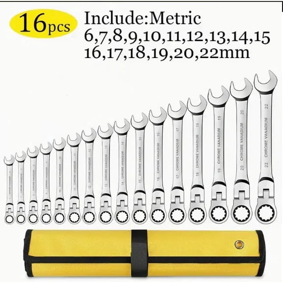 flex head ratcheting wrench set