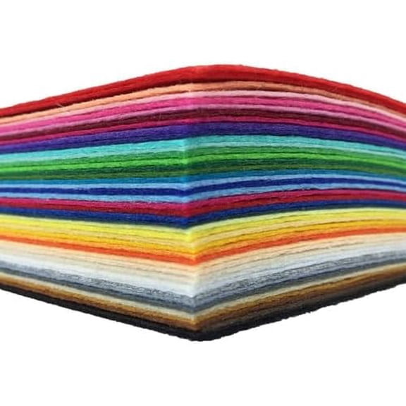 flic-flac 16PCS 8 x 12 inches (20 x 30cm) Assorted Color Felt Fabric Sheets Patchwork Sewing DIY Craft 1mm Thick