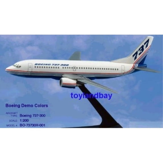 flight miniatures boeing 737-300 house colors 1981 demo livery 1/200 scale