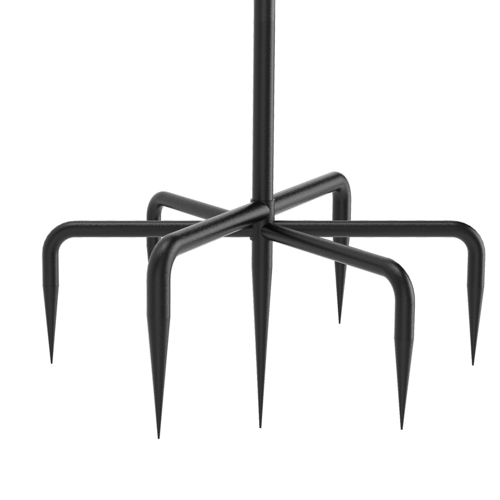 Adjustable Black Iron Double Shepherd Hooks for Outdoor Use