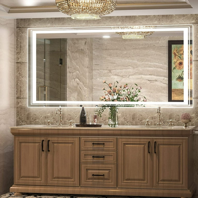 Large lighted bathroom mirror 2025
