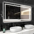 thumbnail image 1 of fliptradeinc 48 x 24 Inch LED Mirror Bathroom Vanity Mirrors Wall Mounted Anti-Fog - 48'' X 24'', 1 of 5