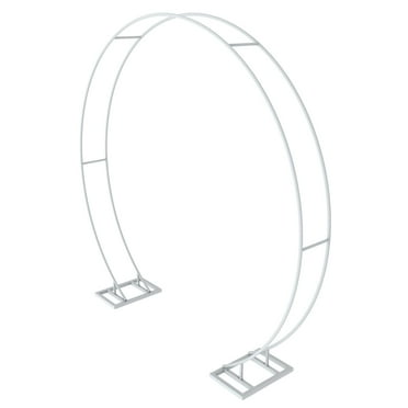 fliptradeinc Heavy Duty Round Wedding Arch Metal Backdrop Stand Medium