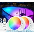 thumbnail image 1 of Floating Pool Lights,5000mAh Rechargeable Pool Lights With Remote,Pool Light that Float IP68 Waterproof, Color Changing Swimming Pool Lighting,Pool Floating Light for Inground Ground Pools-2PCs, 1 of 9