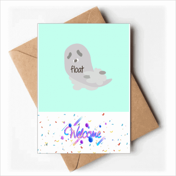 floating white art deco fashion Welcome Back Greeting Cards Envelopes Blank