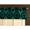 thumbnail image 1 of flocking damask taffeta window valance 56 wide teal, 1 of 2