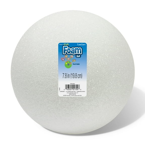 floraCraft Foam Ball 7.8 inch White