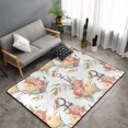 floral bouquets anchor aesthetic Area Rugs for Living Room Bedroom