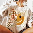 thumbnail image 1 of floral fall smiley face Sweatshirt, Fall Sweatshirt, Fall pumpkin Sweatshirt, Thanksgiving Sweatshirt, Autumn Sweatshirt, Fall shirt, Pumpkins, boho Sweatshirt,floral Sweatshirt, 1 of 5