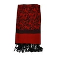 thumbnail image 1 of Floral Jacquard Scarf Womens Fashion Shawl Long Soft Accent Wrap In Red, 1 of 4