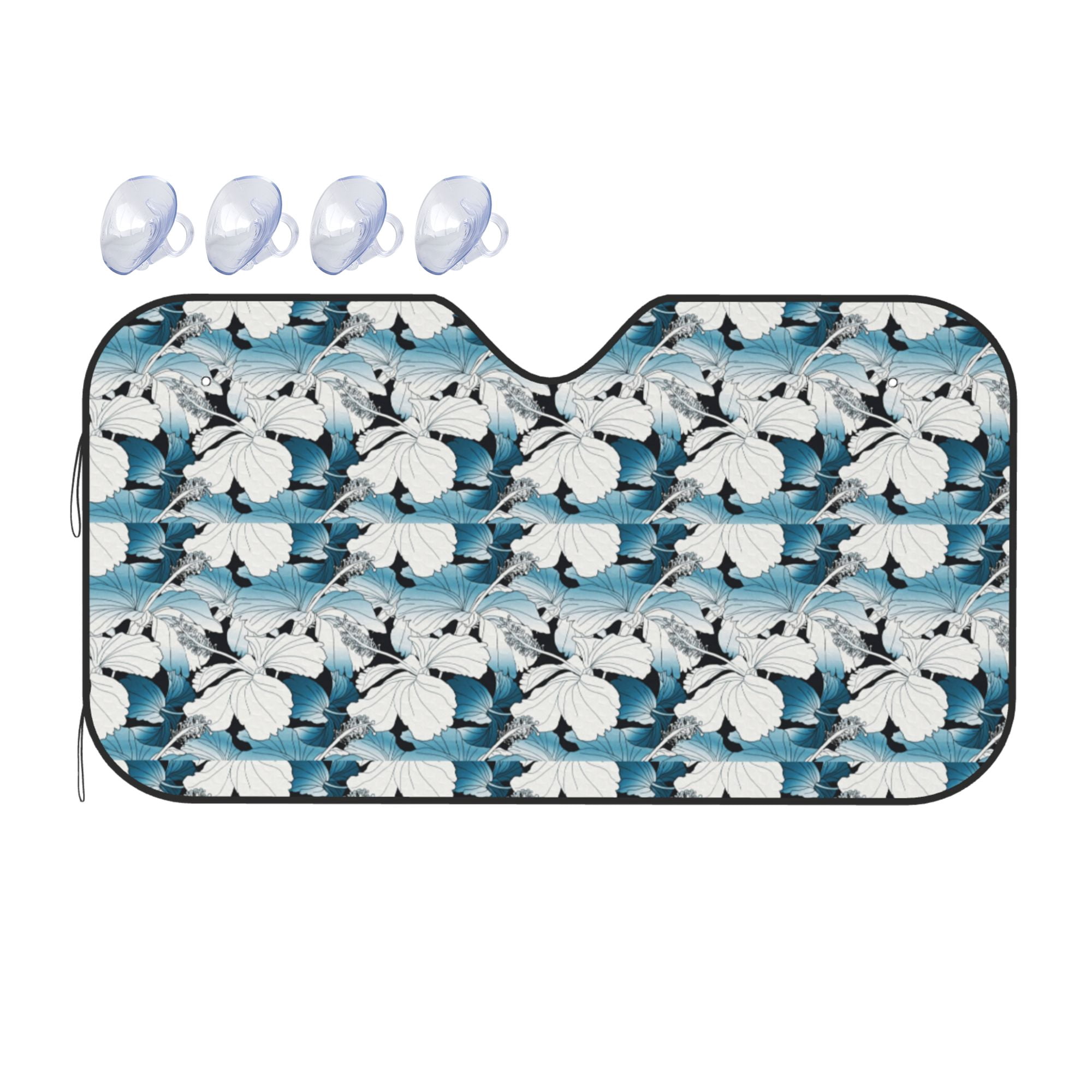 Cupcake Blue Pattern Print Car Sun Shade
