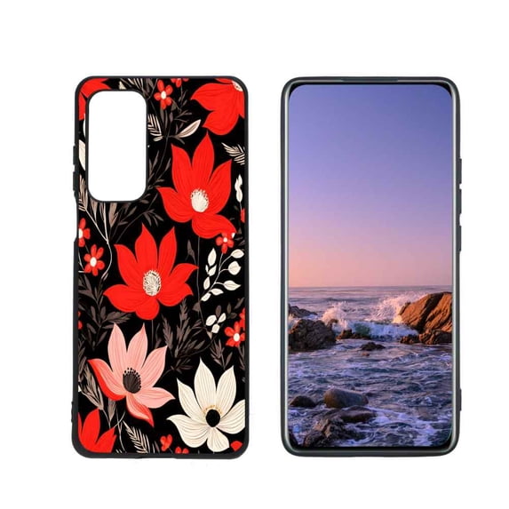floral-pattern-boho-colorful-546 Phone Case, Designed for Motorola MOTO Edge 2021 Case Soft Silicon for women girls boys wife gift,Shockproof Phone Cover