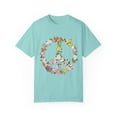 thumbnail image 1 of floral peace sign Unisex Garment-Dyed T-shirt, 1 of 4