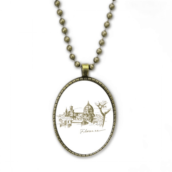 florence cathedral italy pattern necklace vintage chain bead pendant jewelry collection