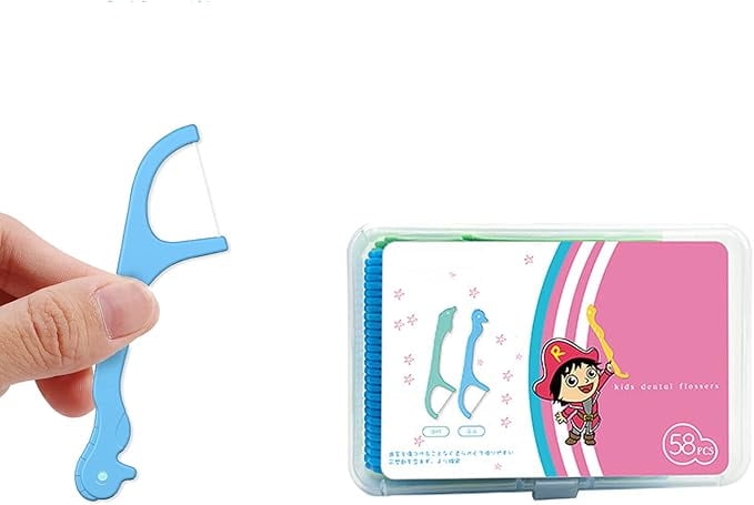 flossers Kids Braces flossers Dental Floss Picks flossers for Adults Dental Floss Toddler Floss Picks Children's flossing Family Dental Floss Stick Floss threaders (Green)