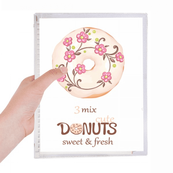 flower dessert sweet food notebook loose diary refillable journal statiry