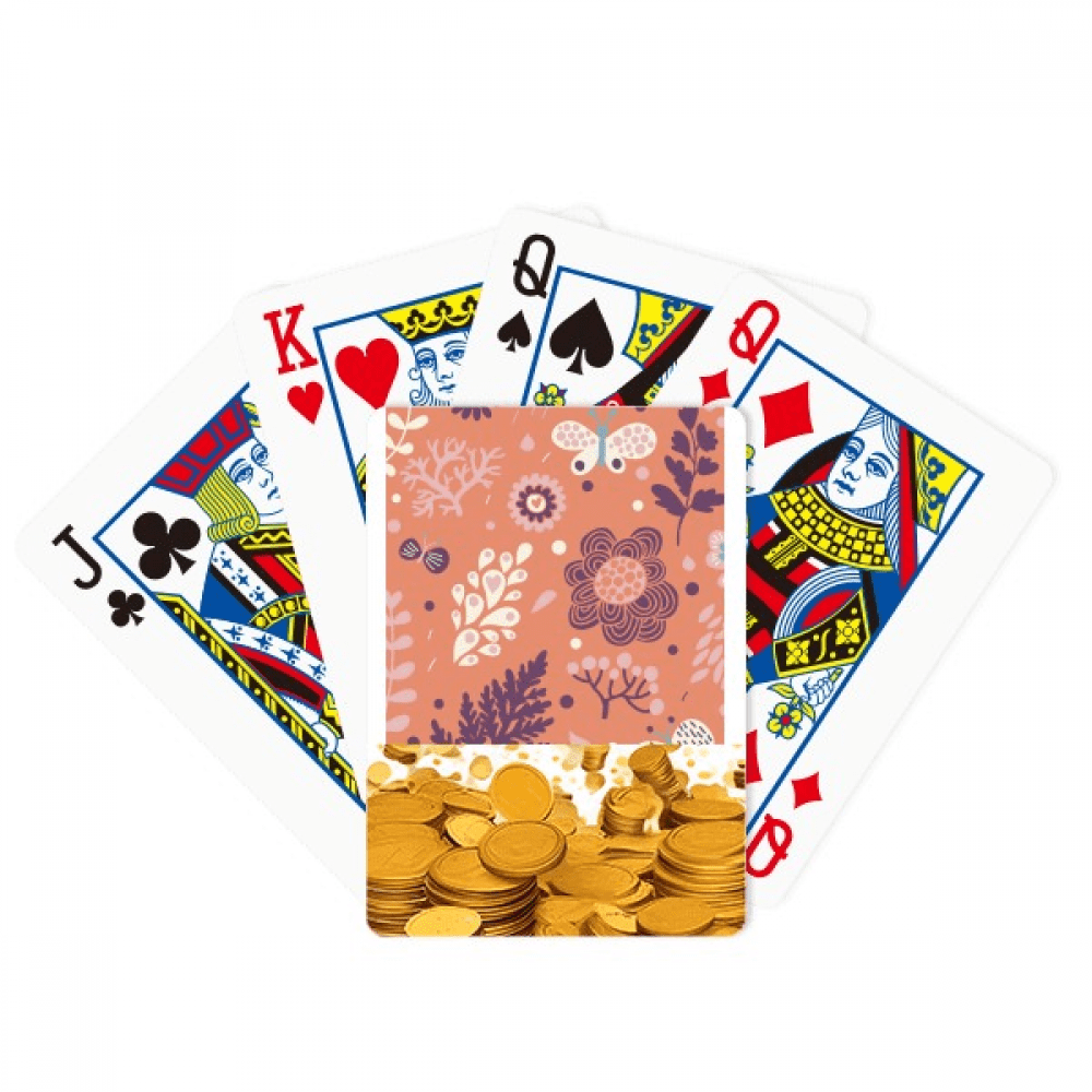 flower  paint art deco  fashion Gold Playing Card Classic Game