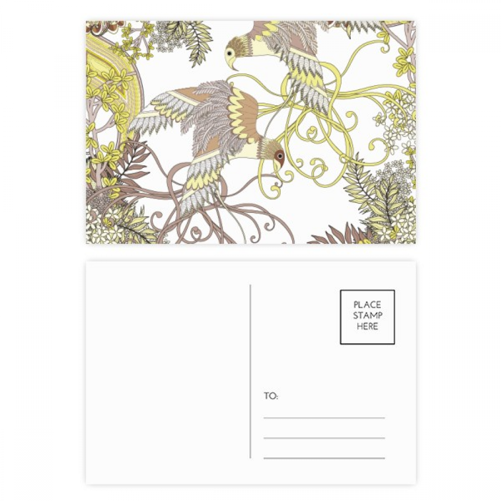 flower tree bird ukiyo-e postcard set birthday mailing thanks greeting card