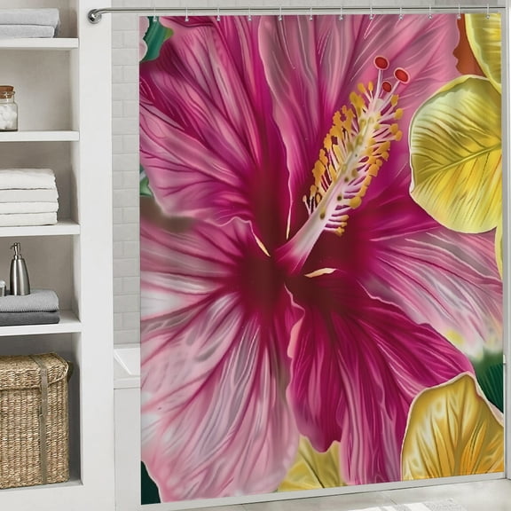 flowers Bathroom shower curtain waterproof shower curtain  Cloth Fabric Bathroom Decor Set with Hooks