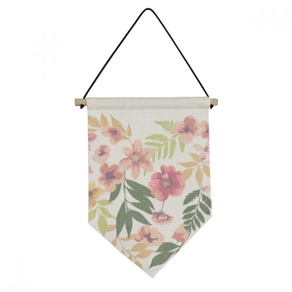 flowers drawing watercolor Canvas Flag Hanging Wall Art Decor Banner