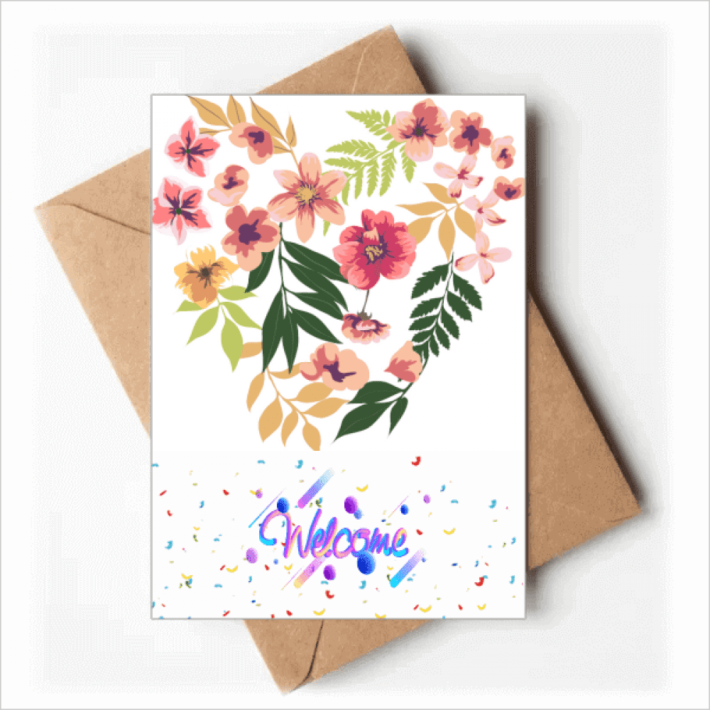 flowers drawing watercolor Welcome Back Greeting Cards Envelopes Blank