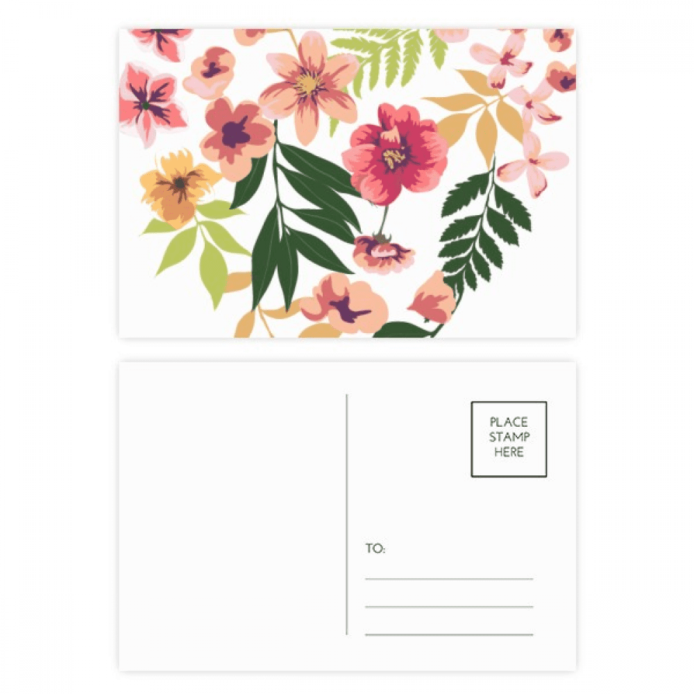 flowers drawing watercolor postcard set birthday mailing thanks greeting card