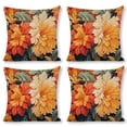 thumbnail image 1 of flowers leaves Linen toss pillowcase decoration pillowcase gifting preferred 18x18 inch cushion cover 4 sets sofa pillowcase sofa bedroom living room car, 1 of 5