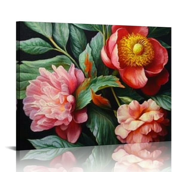 flowers leaves buds Wall Decor for Bathroom Living Room Bedroom Home Office Wall Decor