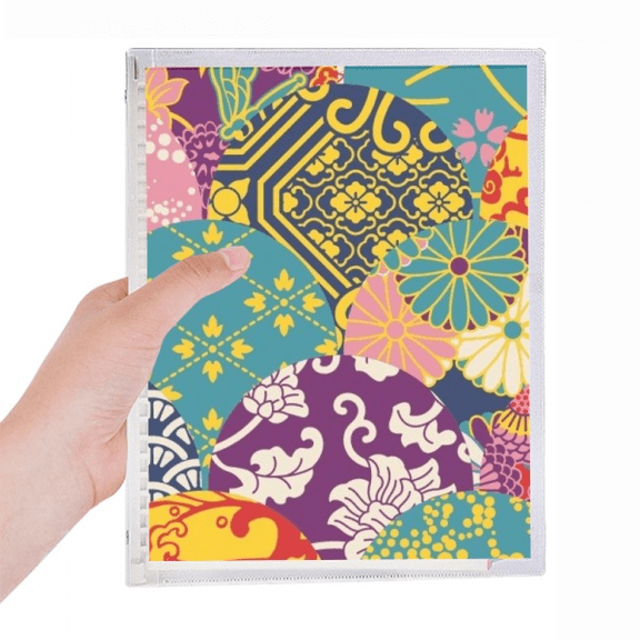 flowers lines pattern china japanese style notebook loose diary refillable journal statiry