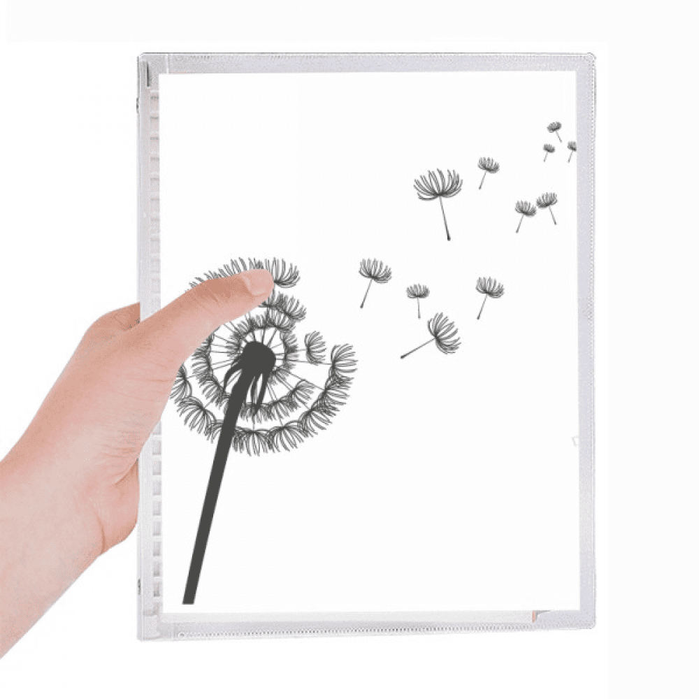 flowers s dandelion outline notebook loose diary refillable journal statiry