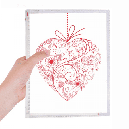 flowers vines valentine's day red notebook loose diary refillable journal statiry