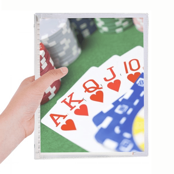 flush hearts gambling poker photo notebook loose diary refillable journal statiry