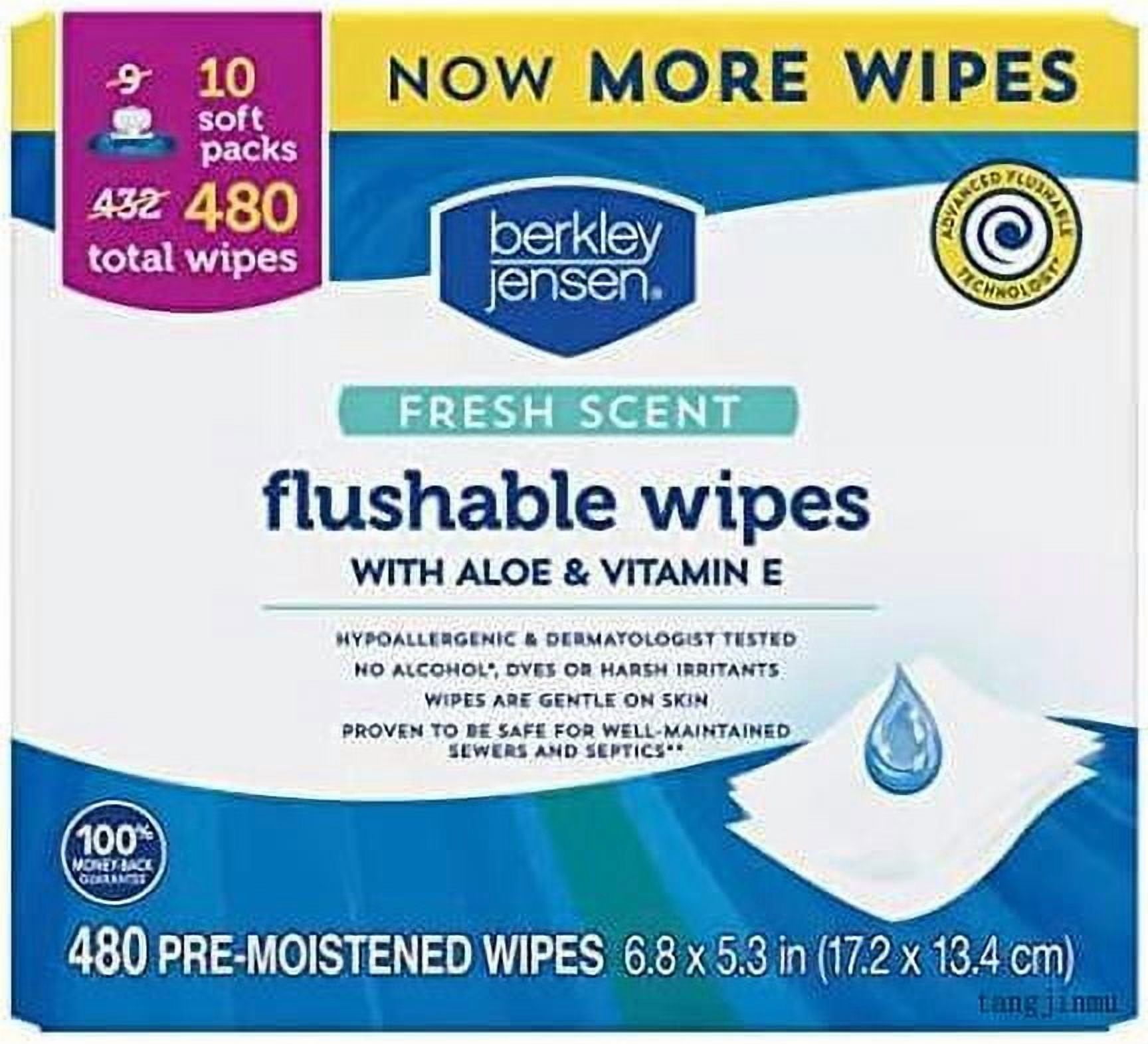 flushable cleansing wipes, 432 ct.