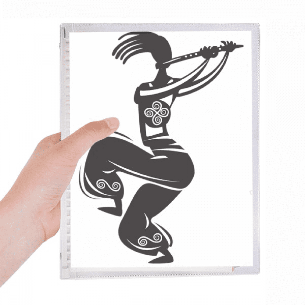 flute celebrate outline mexico dance mexican notebook loose diary refillable journal statiry