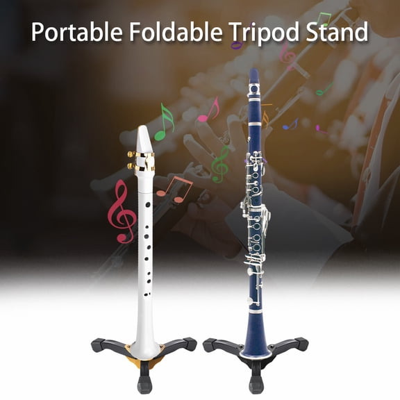 flute stand Portable Foldable Tripod Stand for Clarinet Flute Oboe Wind Instrument Non-slip Lightweight Holder Stand Clarinet Accessories