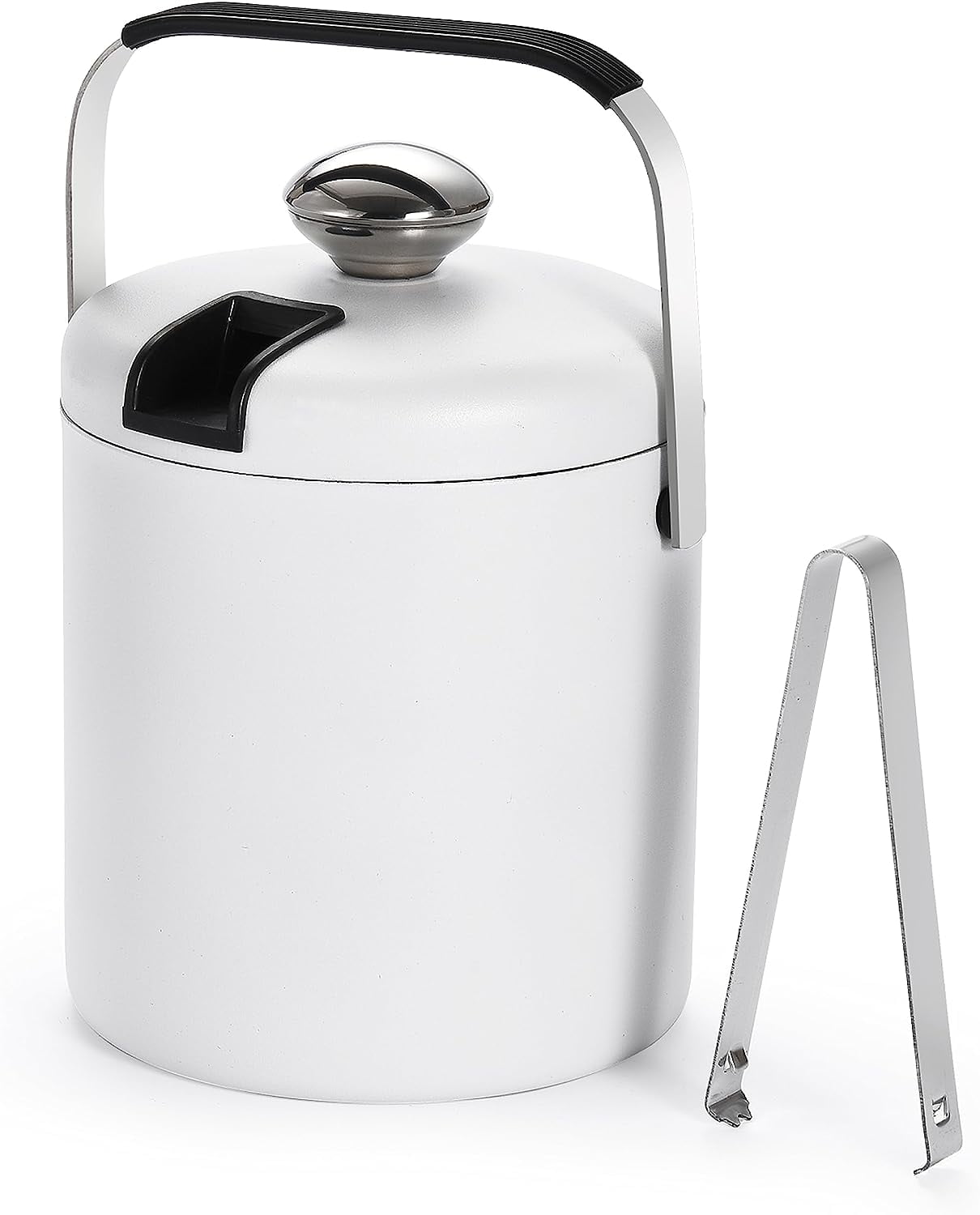 4L Double Walled Metal Ice Bucket With Lid And Scoop Vintage 4L - View #4