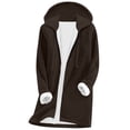 thumbnail image 1 of flyskyup Fleece Lined Jackets for Women Full Zip Warm Hooded Coats Winter Outerwear with Pockets, 1 of 9