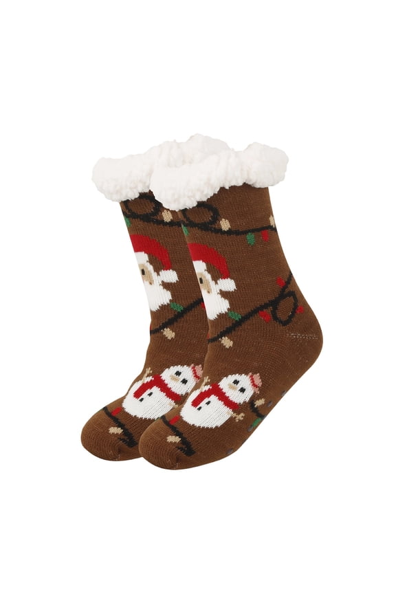 Slipper Socks for Women with Grippers Winter Thick Fuzzy Warm Indoor Socks Christmas Gifts Socks