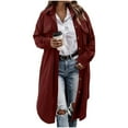 thumbnail image 1 of flyskyup Women Corduroy Shacket Jackets Long Sleeve Button Down Collar Coat Casual Trendy Outwear, 1 of 9