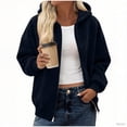 thumbnail image 1 of flyskyup Women's Jackets Lightweight Zip Up Hooded Coats Fall Winter Casual Outerwear with Pockets, 1 of 6