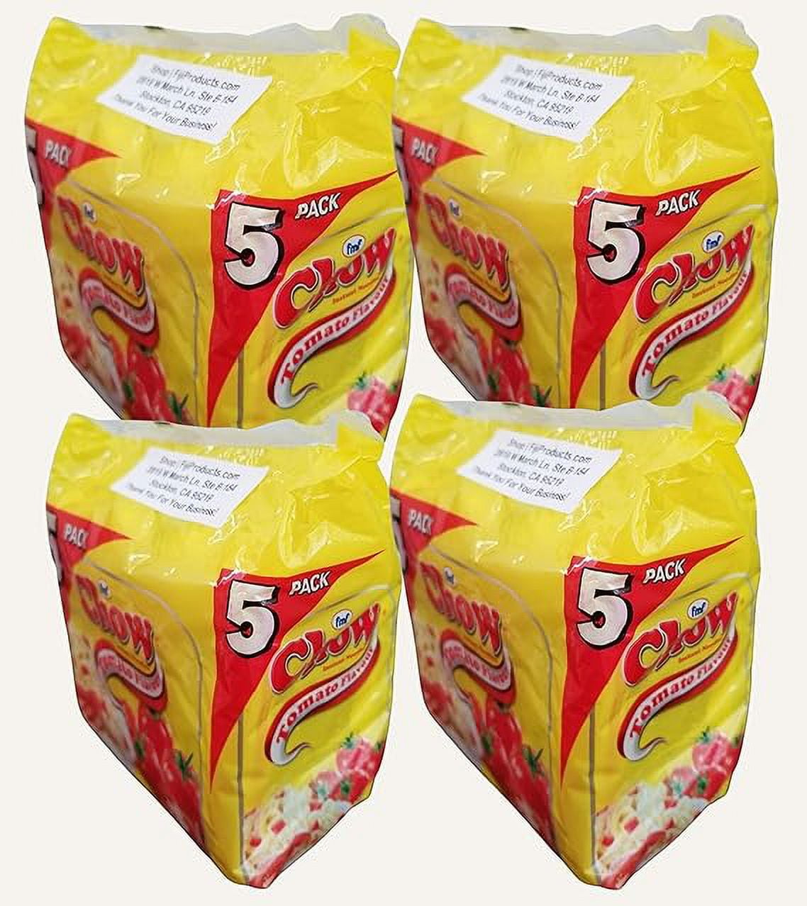 fmf Chow - 2 Minute Instant Noodles, Tomato Flavor (4 Pack of 5 x 85g) HALAL So Tasty! FijiProducts.com