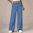 thumbnail image 1 of fnnxnal Girls High Waisted Wide Leg Baggy Barrel Jeans - Blue Vintage Denim Pants for Kids 5-14,Size 13-14 T, 1 of 9