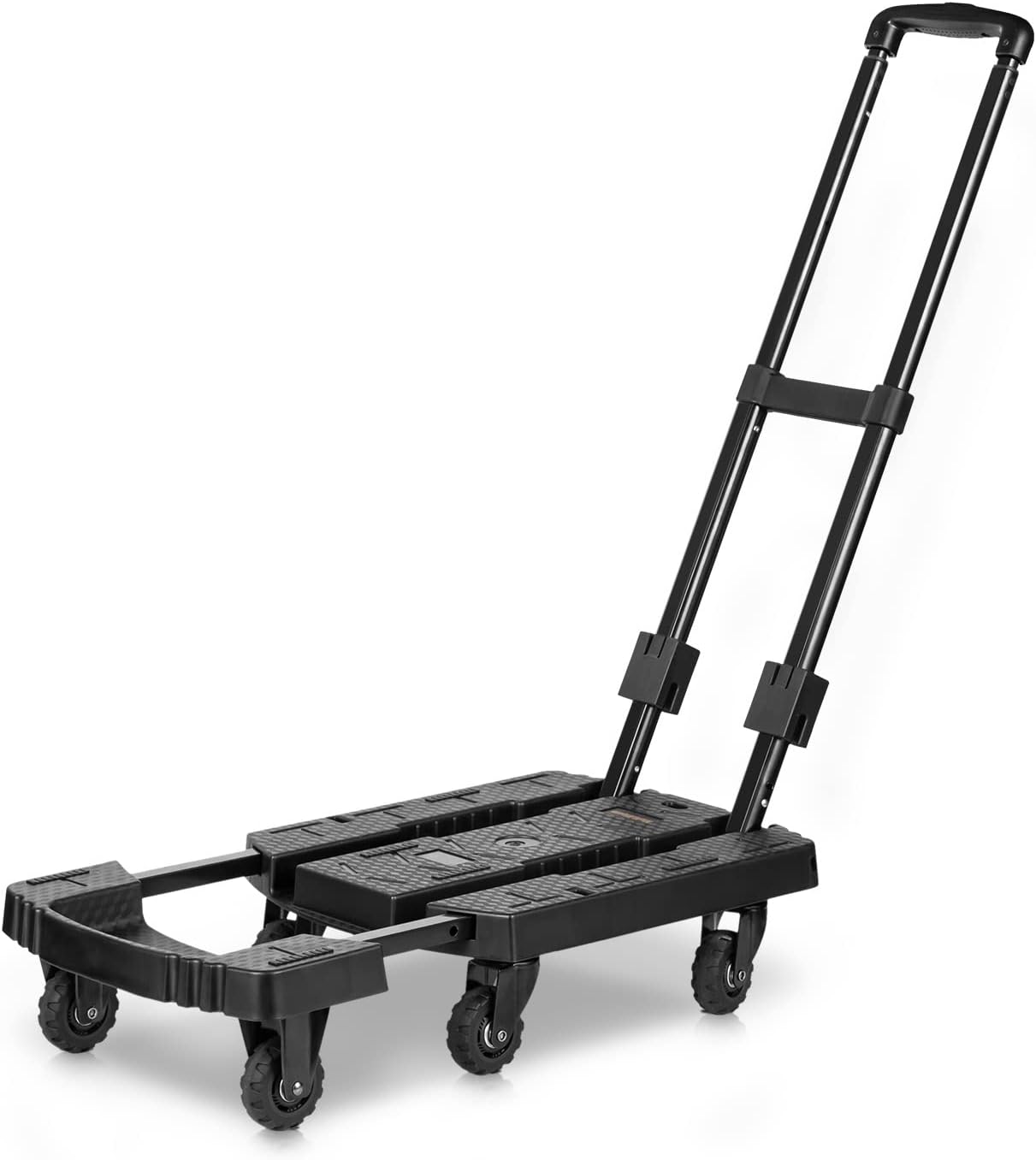 Foldable Hand Truck, 441 Lbs Heavy Duty Luggage Cart W/ 6 Wheels