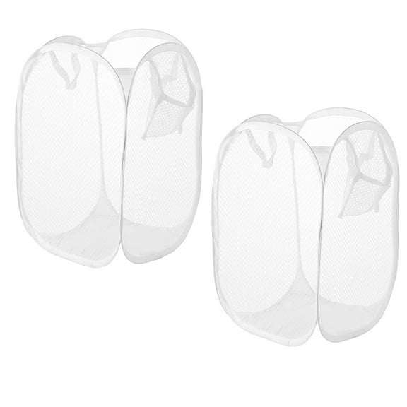 foldable laundry basketMesh pop-up laundry basket, with durable handle, easy to open and fold for flat storage