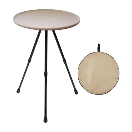 folding desk,Foldable Picnic Table Camping Folding Table,Outdoor Round Table Small Tea Coffee Table,Lightweight Beach Table Patio Dining Side Table,Fishing Tent Garden Table without Mesh Pocket