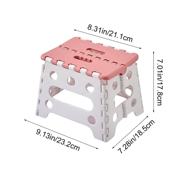 Folding Stool Folding Stool Portable Outdoor Plastic Chair Compact Foldable Seat forHome Camping Fishing Travel Lightweight Stool with Handle Non-Slip Bottom Portable Stool